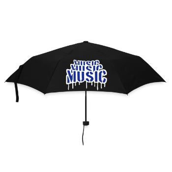 Musique Graffiti Spray Stamp Musique Dire Gouttes - Parapluie standard - noir - Devant