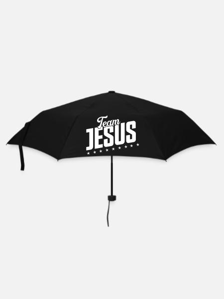 team jesus - Regenschirm (klein) - Schwarz