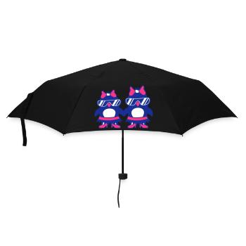 2 Pretty Penguin Women's Girls Dress Sunglasses - Umbrella (small) - black - Front
