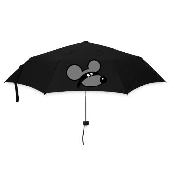 souris méchant voleur ninja raid voleur tissu yeux - Parapluie standard - noir - Devant