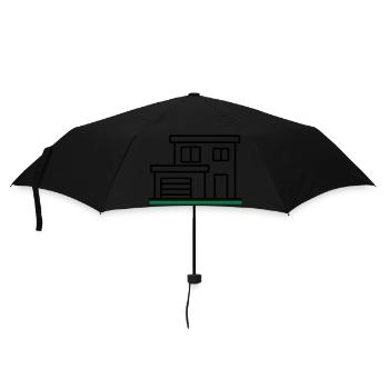 Modern House House Building - Umbrella (small) - black - Front