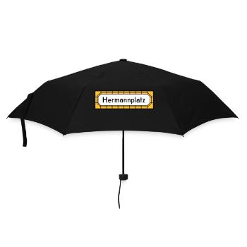 Hermannplatz NEUKÖLLN - Regenschirm (klein) - Schwarz - Vorne
