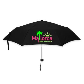 Mallorca, good vibes only (palm tree, sun) - Umbrella (small) - black - Front