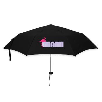 Miami États-Unis Flamingo Bird Amérique Floride Voyage - Parapluie standard - noir - Devant