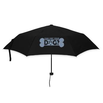 Caressez votre chien en disant - Parapluie standard - noir - Devant