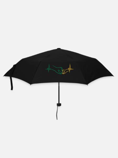 Kind Fäuste Puls - Regenschirm (klein) - Schwarz