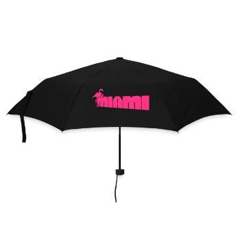 Miami États-Unis Flamingo Bird Amérique Floride Voyage - Parapluie standard - noir - Devant