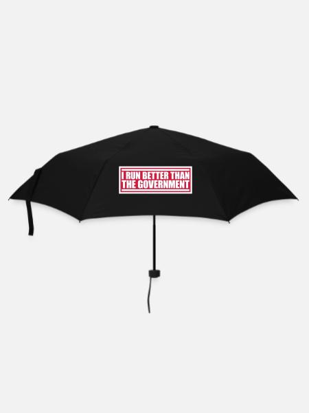 run better than government - Umbrella (small) - black