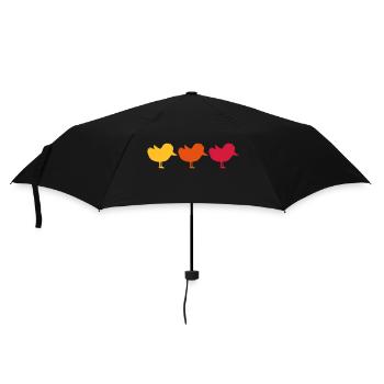 3 chicks Silhouette Team - Umbrella (small) - black - Front