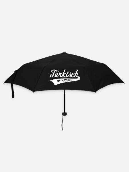 Türkisch By Nature (Deutschtürkisch / White) - Regenschirm (klein) - Schwarz