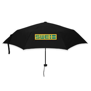 Schwedisch - Regenschirm (klein) - Schwarz - Vorne
