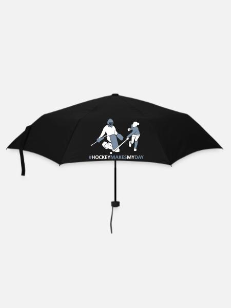 Hockey goalie and player - Umbrella (small) - black