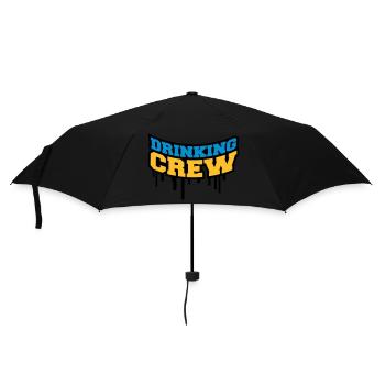 Drinking Crew Graffiti - Regenschirm (klein) - Schwarz - Vorne