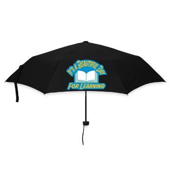 beautiful day for learning - Umbrella (small) - black - Front