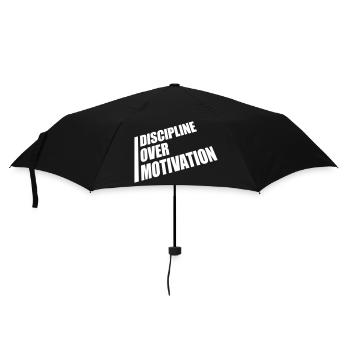 discipline over motivation quote - Umbrella (small) - black - Front
