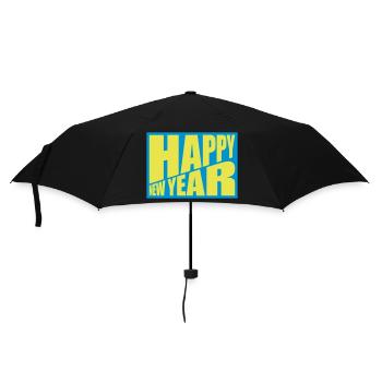 happy new year Zitat - Regenschirm (klein) - Schwarz - Vorne