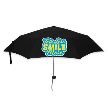 talk less smile more - Umbrella (small) - black - Front