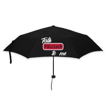 pälzisch - Regenschirm (klein) - Schwarz - Vorne