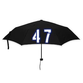 47 Symbole numérique - Parapluie standard - noir - Devant