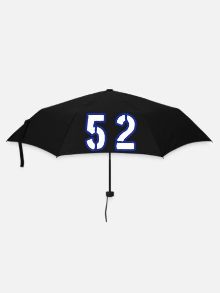 52 Zahl Symbol - Regenschirm (klein) - Schwarz