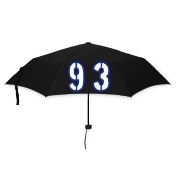 93 Symbole numérique - Parapluie standard - noir - Devant