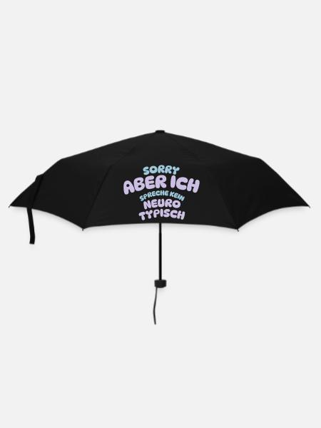 SORRY ABER ICH SPRECHE KEIN NEURO TYPISCH - Regenschirm (klein) - Schwarz