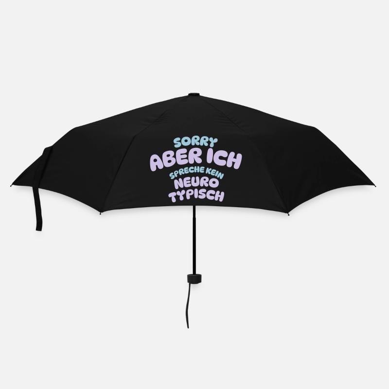 SORRY ABER ICH SPRECHE KEIN NEURO TYPISCH - Regenschirm (klein) - Schwarz