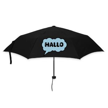 Speech bubble Hello - Umbrella (small) - black - Front