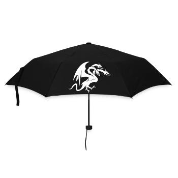 dragon 3 head - Regenschirm (klein) - Schwarz - Vorne