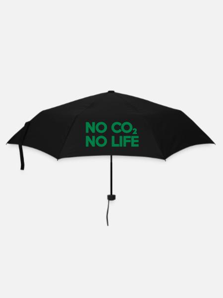 NO CO2 NO LIFE - Umbrella (small) - black