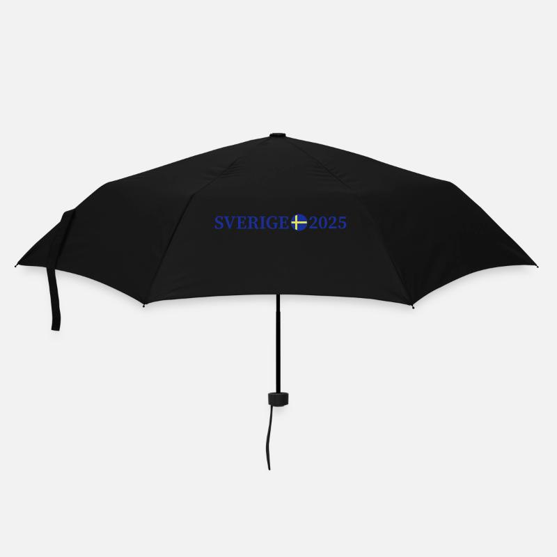 Schweden 2025 Sverige - Regenschirm (klein) - Schwarz