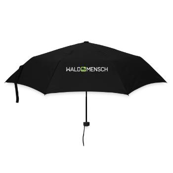 Waldmensch | Wald Bäume Waldbaden Natur Naturliebe - Regenschirm (klein) - Schwarz - Vorne