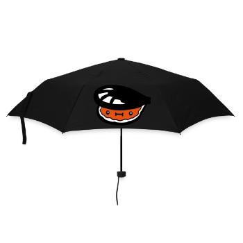 kleine suesse muschel mit gesicht - Regenschirm (klein) - Schwarz - Vorne