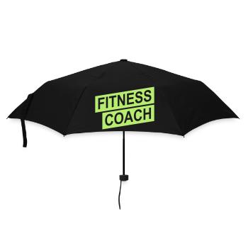 Fitness coach green up - Regenschirm (klein) - Schwarz - Vorne