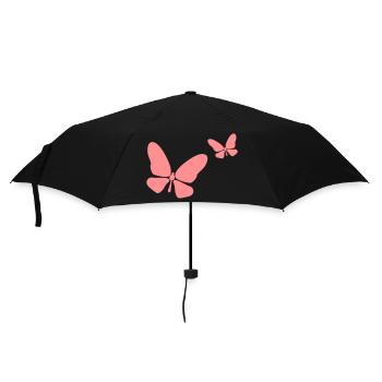 2 butterflies mother and child - Umbrella (small) - black - Front