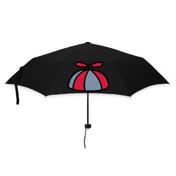 Colorful propeller cap wind turbine hat - Umbrella (small) - black - Front