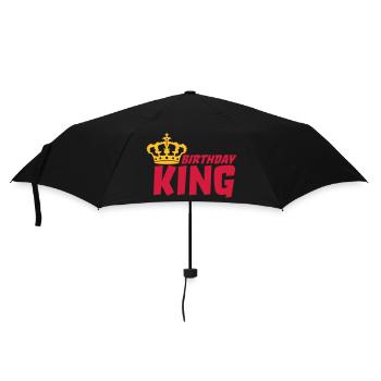 Boss Birthday King Logo - Regenschirm (klein) - Schwarz - Vorne