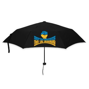 fight like ukrainians quote - Umbrella (small) - black - Front