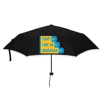 fight like ukrainians quote - Umbrella (small) - black - Front