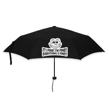 everything is fine quote - Umbrella (small) - black - Front