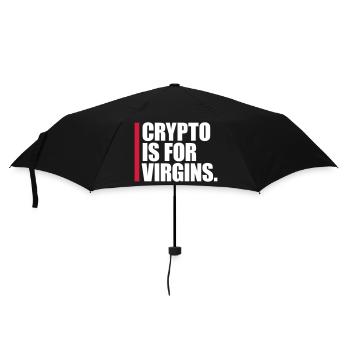 crypto is for virgins - Umbrella (small) - black - Front