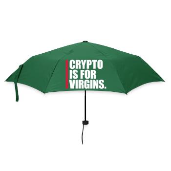 crypto is for virgins - Regenschirm (klein) - Flaschengrün - Vorne