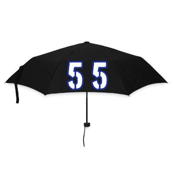 55 Zahl Symbol - Regenschirm (klein) - Schwarz - Vorne
