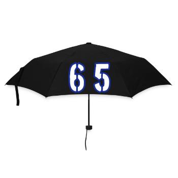 65 Symbole numérique - Parapluie standard - noir - Devant
