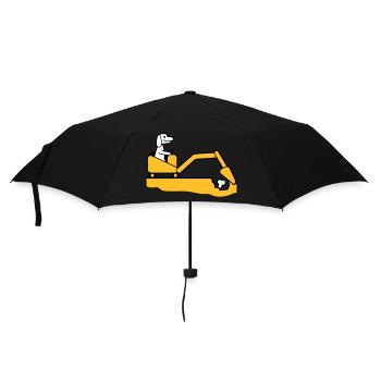 os de chien enterrer pelle excavatrice creuser creuser à l’aide d’un chien - Parapluie standard - noir - Devant