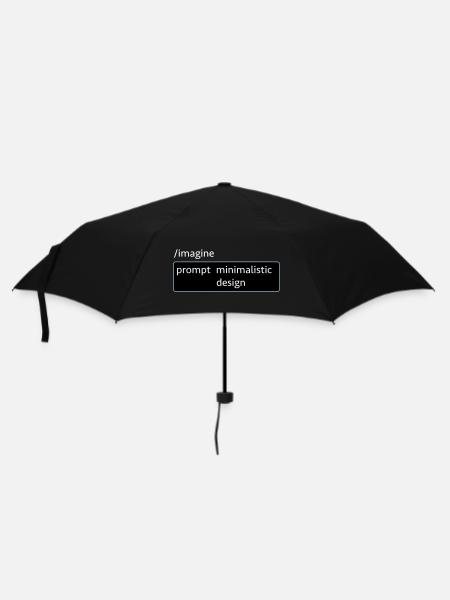 AI-Prompt Bilddesign Spruch Informatik KI Computer - Regenschirm (klein) - Schwarz