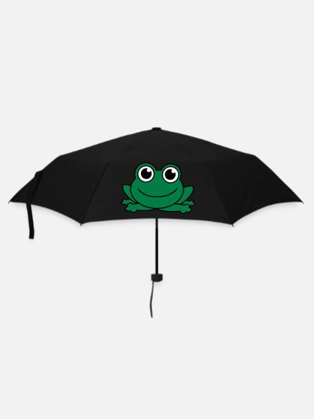 Cute Little Frog Baby - Regenschirm (klein) - Schwarz