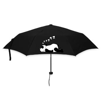 ZZZZZZ Panda Baer - Regenschirm (klein) - Schwarz - Vorne