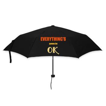 Alles wird gut - Regenschirm (klein) - Schwarz - Vorne