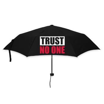 trust no one Zitat - Regenschirm (klein) - Schwarz - Vorne